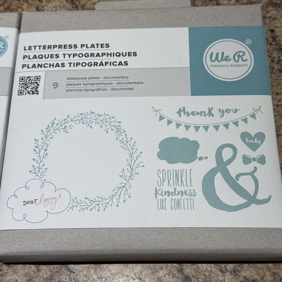 We R Memory Keepers Letterpress Plates Set 18 pcs True Stories Documentary New - Picture 3 of 5